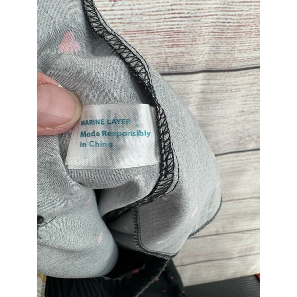 Marine Layer Deck Of Cards Print Casual Pull On Pants Womens Medium Navy Blue - Picture 6 of 11